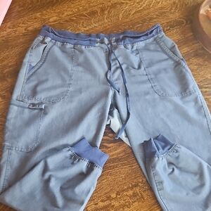 Med Couture Light Blue Men's Joggers with Ribbed Cuffs